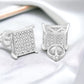 .40Ct Sterling Silver 9MM Diamond Earrings/Studs